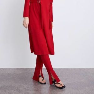Zara Red Leggings